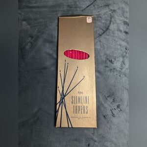 Penn Slimline Candles 12 Taper  15" Original Box NOS Red  1950s MCM Vintage